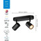 Фото - Світильник точковий накладний розумний WiZ Imageo Spots 2х5W 2200-6500K RGB Wi-Fi Black (929002659101) | click.ua