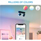 Фото - Світильник точковий накладний розумний WiZ Imageo Spots 2х5W 2200-6500K RGB Wi-Fi Black (929002659101) | click.ua