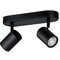 Фото - Світильник точковий накладний розумний WiZ Imageo Spots 2х5W 2200-6500K RGB Wi-Fi Black (929002659101) | click.ua