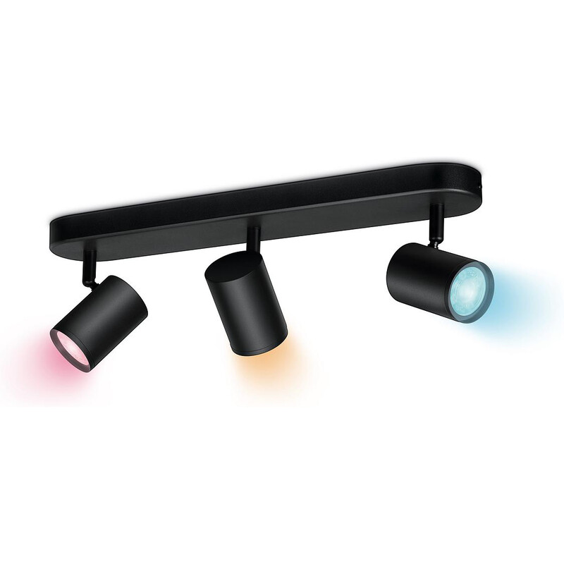 Світильник точковий накладний розумний WiZ Imageo Spots 3х5W 2200-6500K RGB Wi-Fi Black (929002659201)