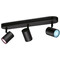 Фото - Світильник точковий накладний розумний WiZ Imageo Spots 3х5W 2200-6500K RGB Wi-Fi Black (929002659201) | click.ua