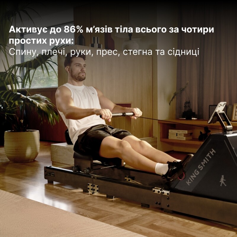 Гребный тренажер KingSmith WR20 Red Oak