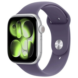 Смарт-часы Apple Watch Series 11 GPS 46mm Silver Aluminium Case with Purple Fog Sport Band - S/M (MEV94RK/A)