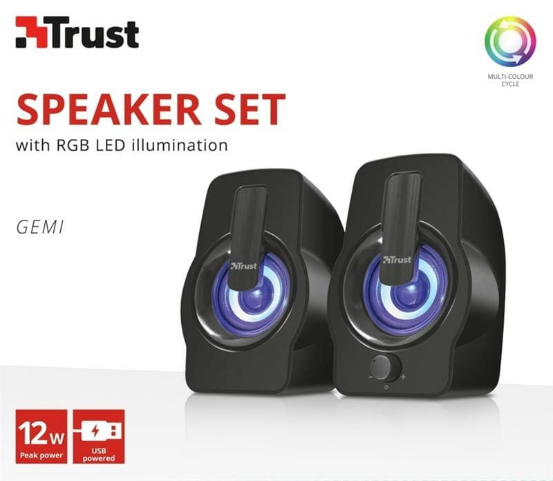 Акустична система Trust 2.0 Gemi RGB Black (22948)