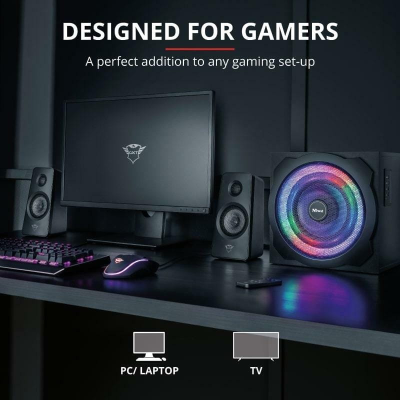 Акустическая система Trust 2.1 GXT 629 Tytan RGB Illuminated Black (22944)