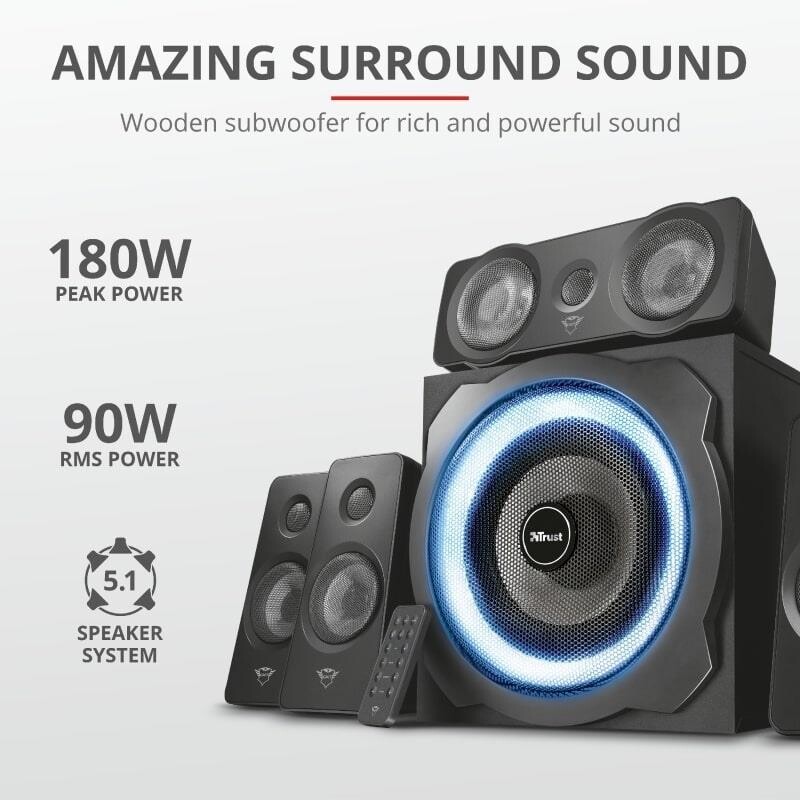 Акустическая система Trust 5.1 GXT 658 Tytan Surround Speaker System Black (21738)