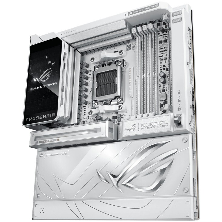 Материнська плата Asus ROG X870E Crosshair Glacial WiFi Socket AM5