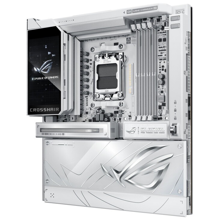 Материнська плата Asus ROG X870E Crosshair Glacial WiFi Socket AM5