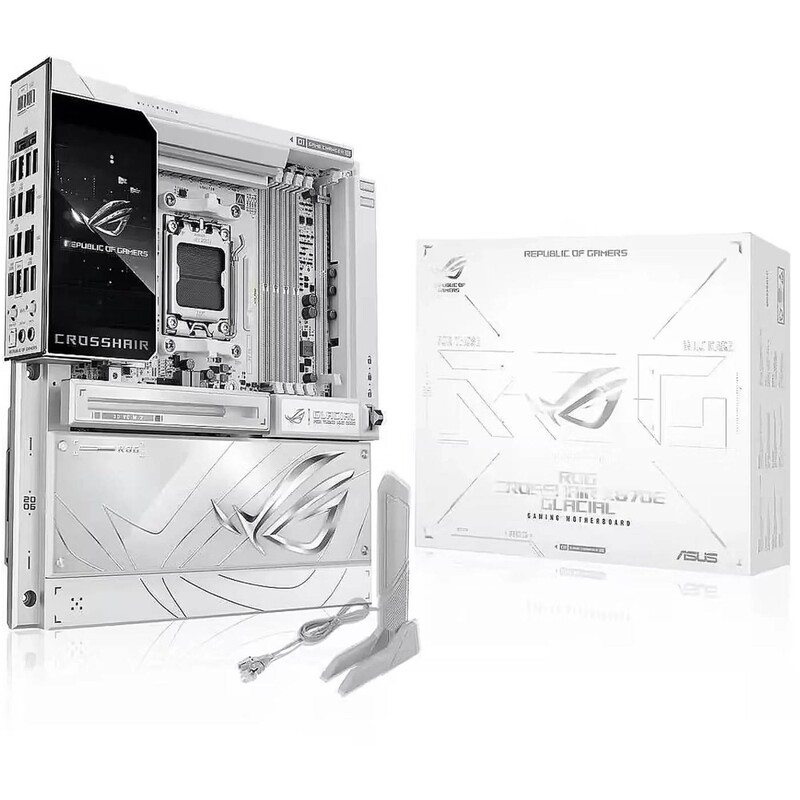 Материнська плата Asus ROG X870E Crosshair Glacial WiFi Socket AM5