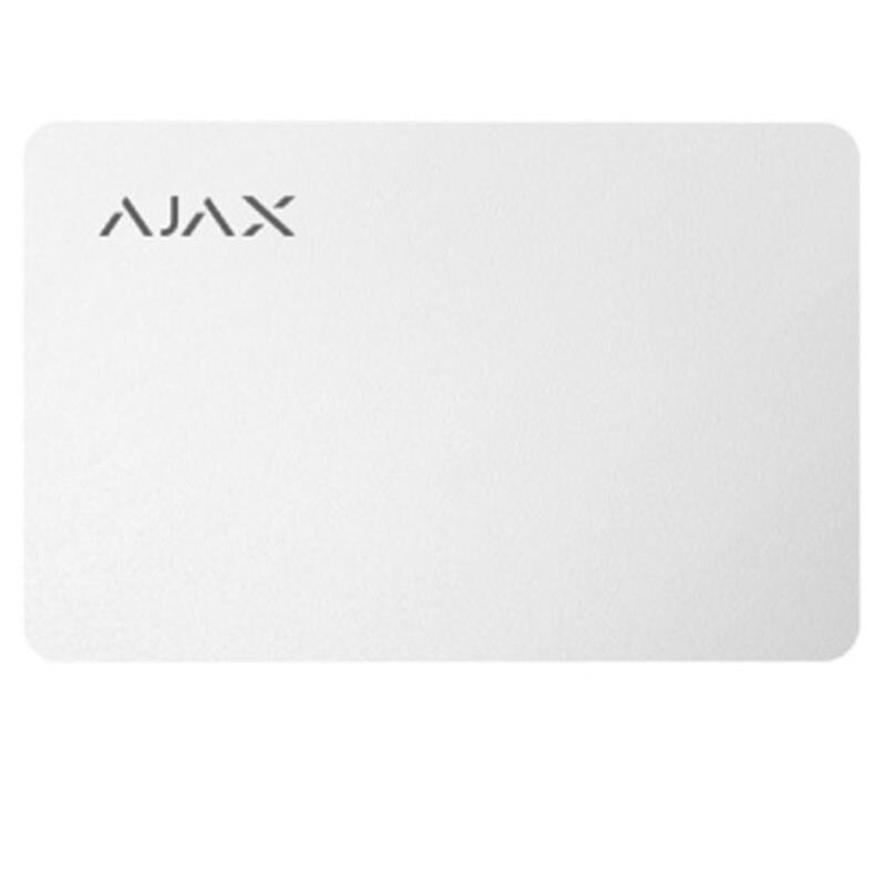 Безконтактна картка Ajax Pass Jeweller White для клавіатури KeyPad Plus