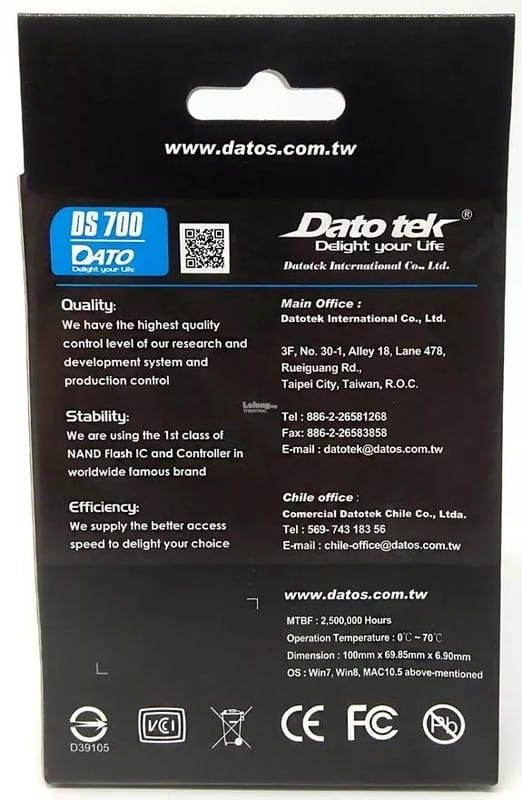 Накопичувач SSD  240GB Dato DS700 2.5" SATAIII TLC (DS700SSD-240GB)