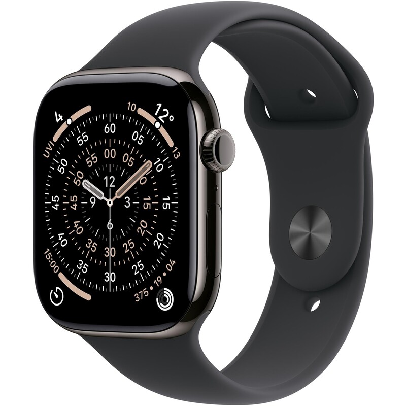 Смарт-часы Apple Watch Series 11 GPS + Cellular 46mm Slate Titanium Case with Black Sport Band - S/M (MFD14RK/A)