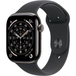 Смарт-часы Apple Watch Series 11 GPS + Cellular 46mm Slate Titanium Case with Black Sport Band - S/M (MFD14RK/A)
