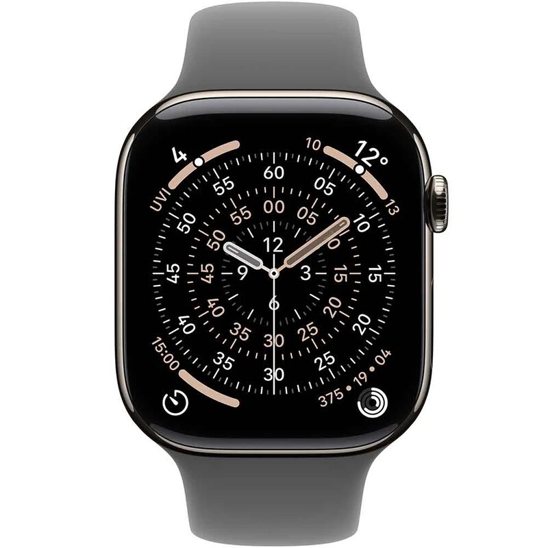 Смарт-годинник Apple Watch Series 11 GPS + Cellular 42mm Natural Titanium Case with Stone Grey Sport Band - S/M (MF8M4RK/A)