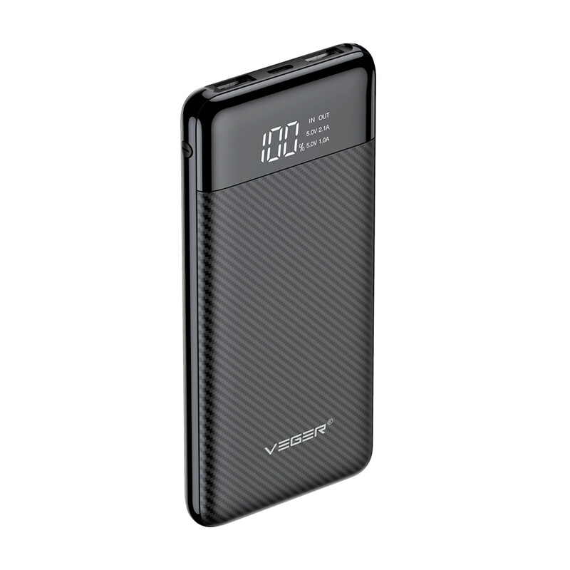 Універсальна мобільна батарея Veger W1087 10000mAh (W1087.black)
