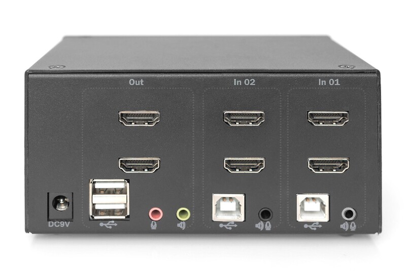 Удлинитель HDMI сигнала Digitus HDMI KVM по IP, 2160P/30hz, (DS-12860)