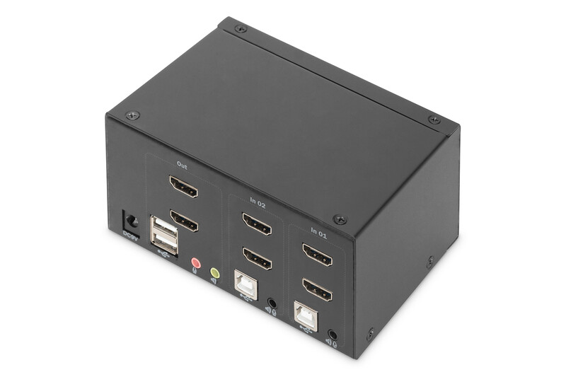 Удлинитель HDMI сигнала Digitus HDMI KVM по IP, 2160P/30hz, (DS-12860)