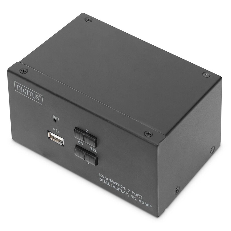 Удлинитель HDMI сигнала Digitus HDMI KVM по IP, 2160P/30hz, (DS-12860)