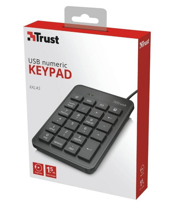 Цифровий клавiатурный блок Trust Xalas Black (22221)