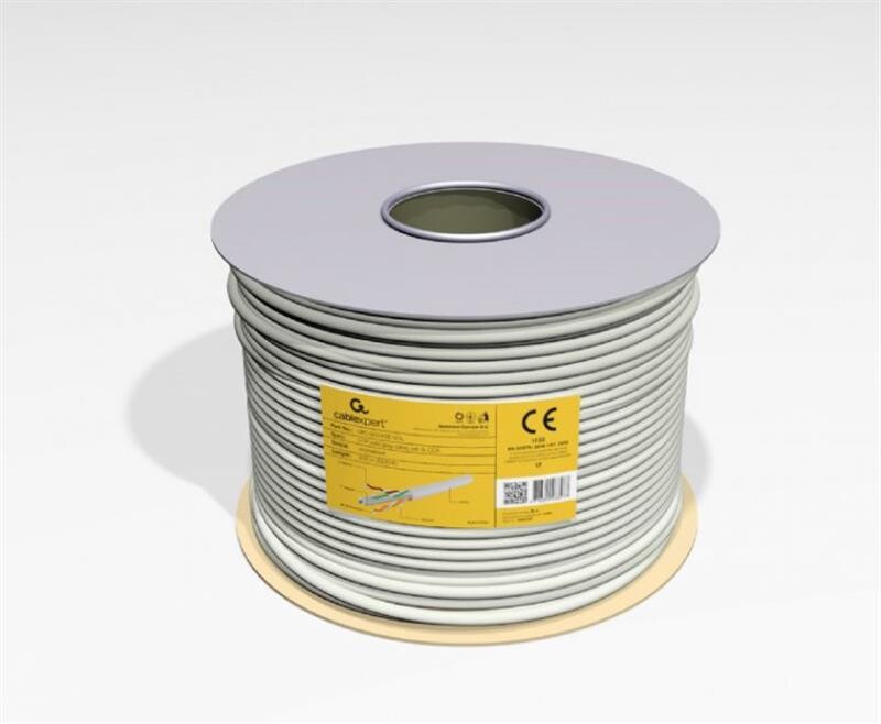 Кабель вита пара Cablexpert (UPC-6004SE-SOL) CAT6, алюміній під міддю (CCA з AWG24), неекранований, 305м