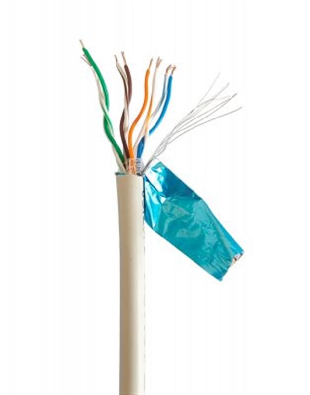 Кабель витая пара Cablexpert FTP (FPC-5004E-L/100) CAT5e, алюминий под медью (CCA с AWG24), многожильный, экранированный фольгой, 100м