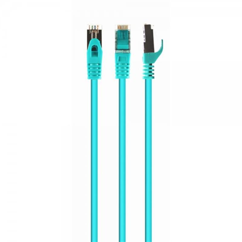 Патч-корд S/FTP Cablexpert (PP6A-LSZHCU-G-15M) cat.6a, литий, 50u "штекер із засувкою, 15м, зелений