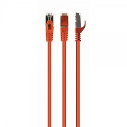 Патч-корд S/FTP Cablexpert (PP6A-LSZHCU-O-0.5M) cat.6a, литий, 50u "штекер із засувкою, 0.5м, помаранчевий