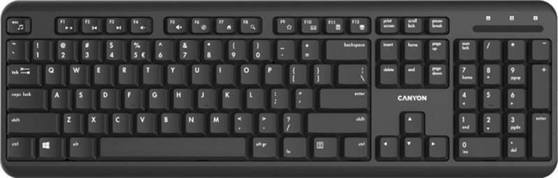 Клавіатура бездротова Canyon CNS-HKBW02-RU Black USB