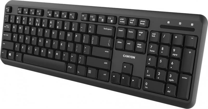 Клавіатура бездротова Canyon CNS-HKBW02-RU Black USB