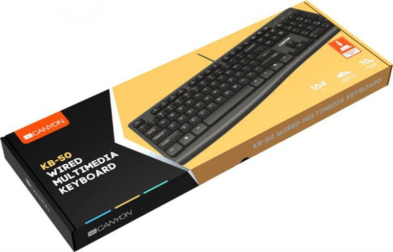 Клавіатура Canyon CNE-CKEY5-RU Black USB