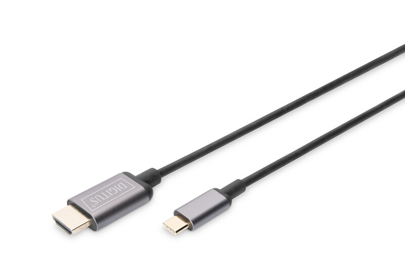 Кабель Digitus USB Type-C - HDMI (M/M), 1.8 м, черный (DA-70821)