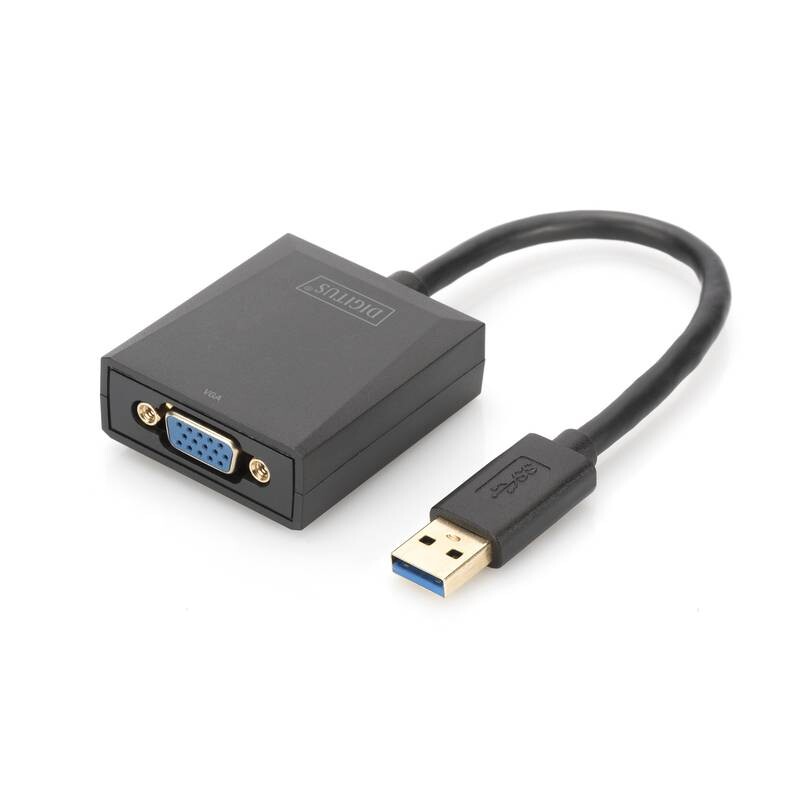Адаптер Digitus USB 3.0-VGA (M/F), 0.15 м, Black (DA-70840)