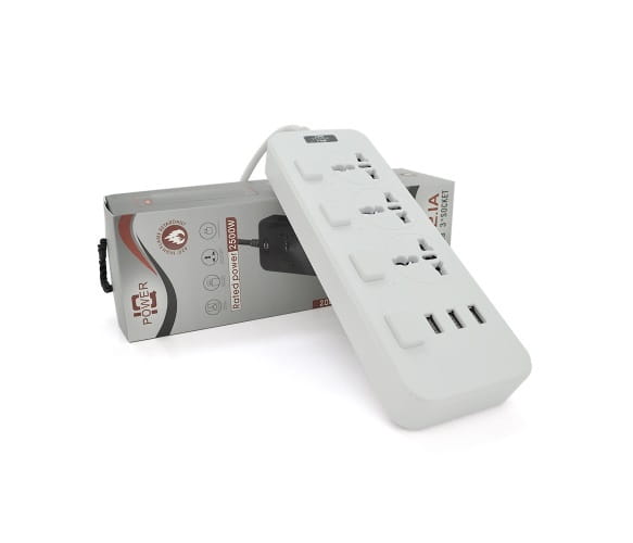 Мережевий фільтр Voltronic ТВ-Т14/19743 3 розетки, 3 USB, 2 м, White