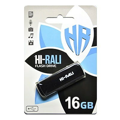 Флеш-накопичувач USB 16GB Hi-Rali Taga Series Black (HI-16GBTAGBK)