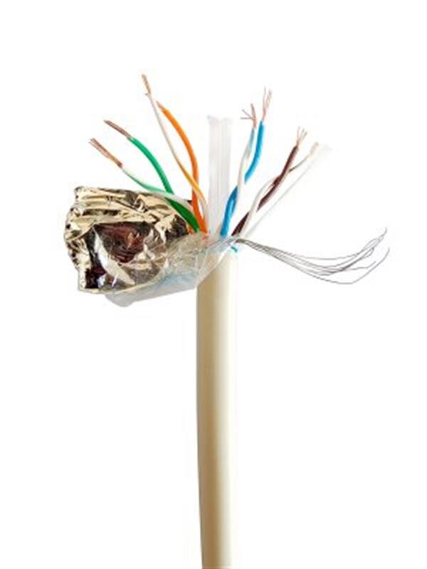 Кабель витая пара Cablexpert FTP (FPC-6004-L/100) CAT6, алюминий под медью (CCA с AWG24), одножильный, экранированный фольгой, 100м