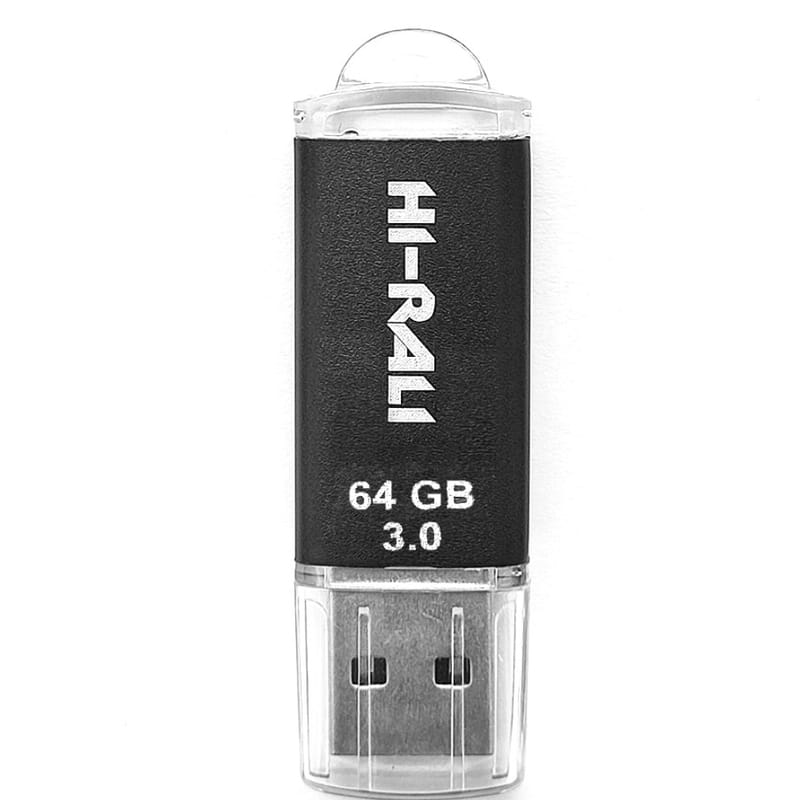 Флеш-накопитель USB3.0 64GB Hi-Rali Rocket Series Black (HI-64GB3VCBK)