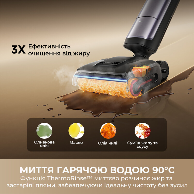 Акумуляторний миючий пилосос Dreame H16 Pro Steam (HHR48F)