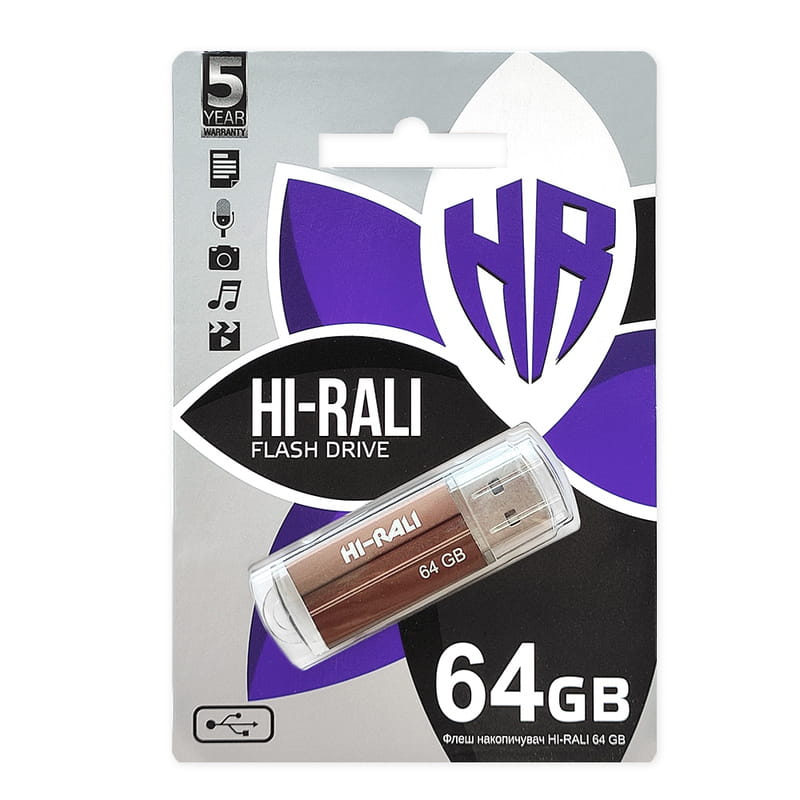 Флеш-накопитель USB 64GB Hi-Rali Corsair Series Bronze (HI-64GBCORBR)