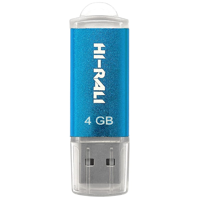 Флеш-накопичувач USB 4GB Hi-Rali Rocket Series Blue (HI-4GBVCBL)