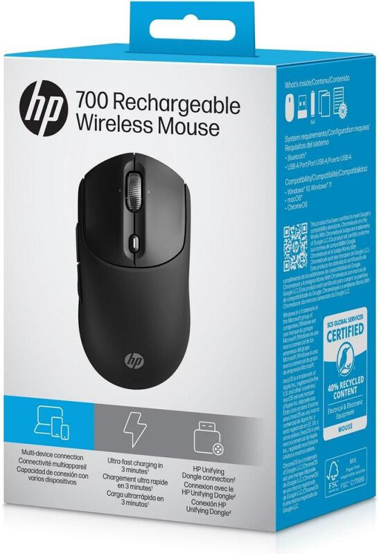 Мышь беспроводная HP 700 Rechargeable Black Wireless (AZ7B0AA)