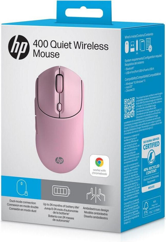Мышь беспроводная HP 400 Quiet Pink Wireless (AZ7B5AA)