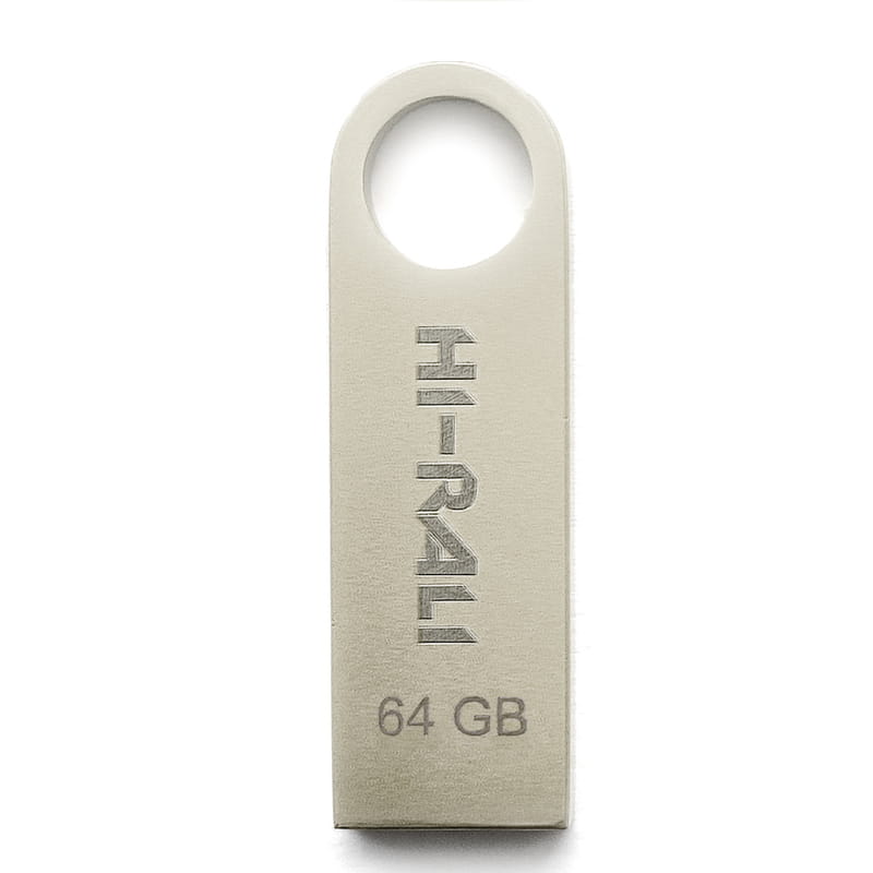 Флеш-накопичувач USB 64GB Hi-Rali Shuttle Series Silver (HI-64GBSHSL)