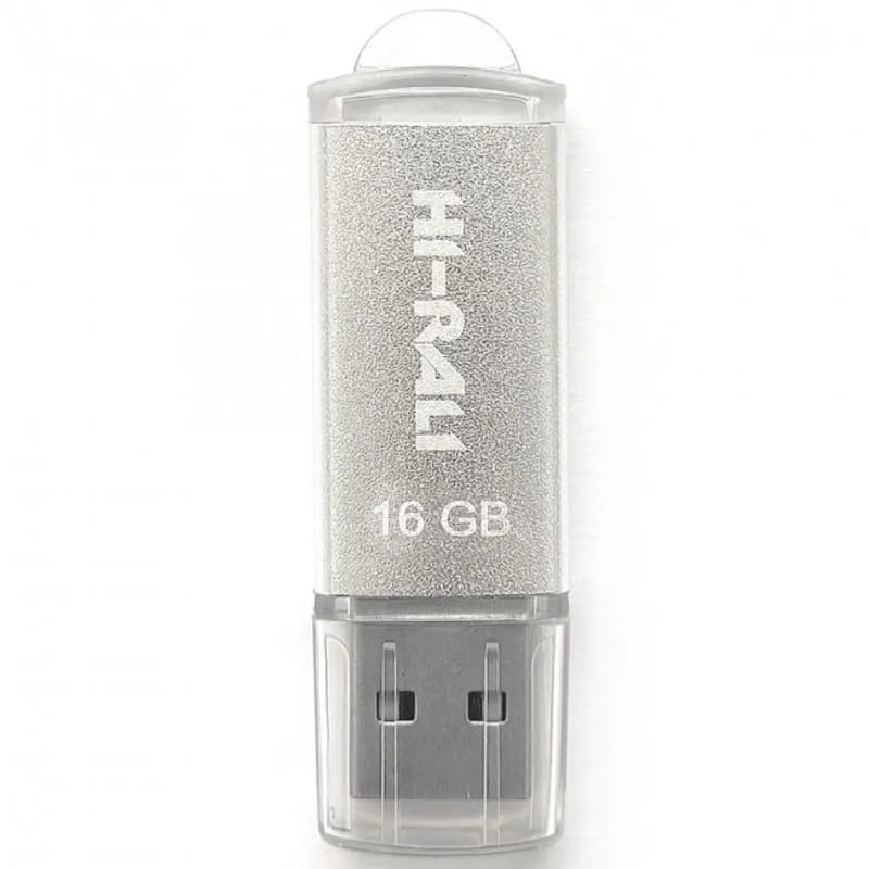 Флеш-накопитель USB 16GB Hi-Rali Rocket Series Silver (HI-16GBVCSL)