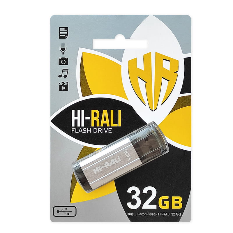 Флеш-накопитель USB 32GB Hi-Rali Stark Series Silver (HI-32GBSTSL)