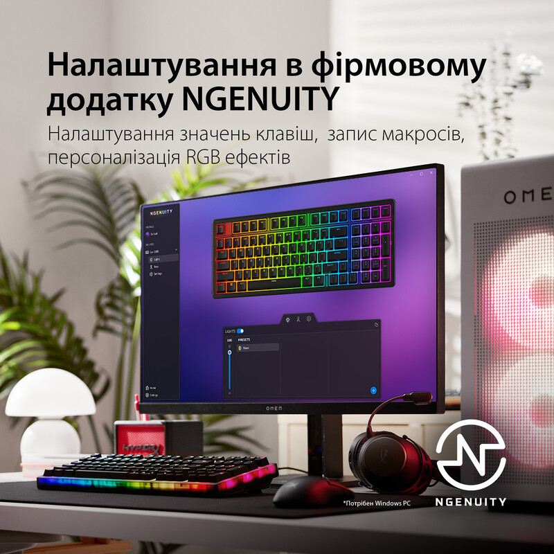 Клавиатура HyperX Origins 2 1800 HX Red USB Black (B4QS4AA)