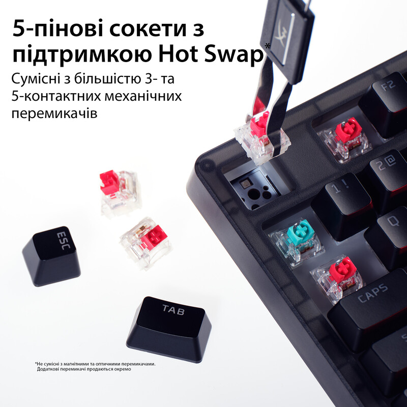 Клавіатура HyperX Origins 2 1800 HX Red USB Black (B4QS4AA)