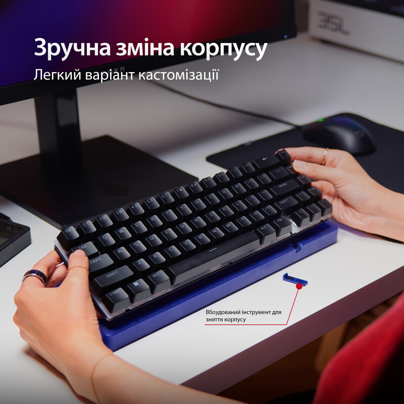 Клавіатура HyperX Origins 2 65 HX Red USB Black (B4QS3AA)