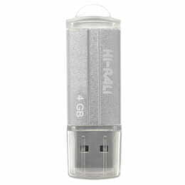 Флеш-накопитель USB 4GB Hi-Rali Corsair Series Silver (HI-4GBCORSL)
