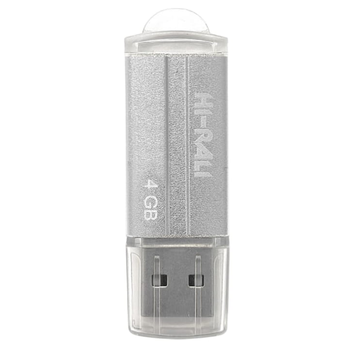 Флеш-накопитель USB 4GB Hi-Rali Corsair Series Silver (HI-4GBCORSL)