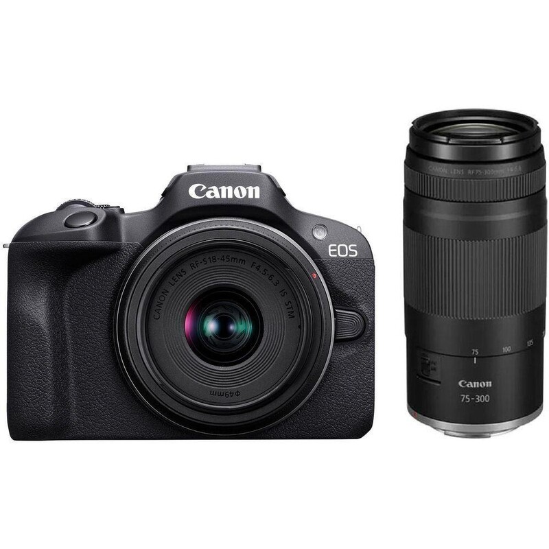 Цифровая фотокамера Canon EOS R100 + RF-S 18-45 IS STM + RF 75-300 IS STM (6052C121)